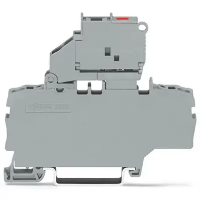 Produktfoto 1 von WAGO TOPJOB S Abgesicherter Anschlussklemmenblock 1 Grau, 2.5 mm², 30 V Einsteck-Anschluss Abgesichert IECEx/ATEX/CSA