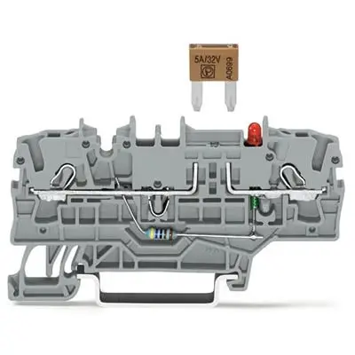 Produktfoto 1 von WAGO TOPJOB S Abgesicherter Anschlussklemmenblock 1 Grau, 2.5mm², 12V Einsteck-Anschluss Abgesichert