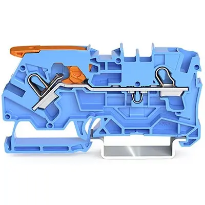 Produktfoto 1 von WAGO TOPJOB S Anschlussklemmenblock DIN-Schiene 1 Blau, 4 mm², 600 V Einsteck-Anschluss IECEx/ATEX/CSA