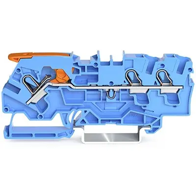 Produktfoto 1 von WAGO TOPJOB S Anschlussklemmenblock DIN-Schiene 1 Blau, 4 mm², 600 V Einsteck-Anschluss IECEx/ATEX/CSA