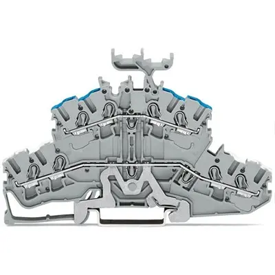 Produktfoto 1 von WAGO TOPJOB S Doppelstock Reihenklemmen 2 Grau, 2.5 mm², 600 V Einsteck-Anschluss IECEx/ATEX/CSA