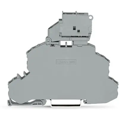Produktfoto 1 von WAGO TOPJOB S Doppelstock Reihenklemmen 2 Grau, 2.5 mm², 600 V Einsteck-Anschluss Abgesichert IECEx/ATEX/CSA