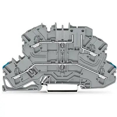 Produktfoto 1 von WAGO TOPJOB S Doppelstock Reihenklemmen 2 Grau, 2.5 mm², 600 V Einsteck-Anschluss IECEx/ATEX/CSA