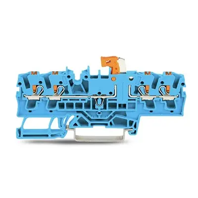 Produktfoto 1 von WAGO TOPJOB S Prüftrennklemmenblock 1 Blau, 2.5 mm², 300 V Einsteck-Anschluss IECEx/ATEX/CSA