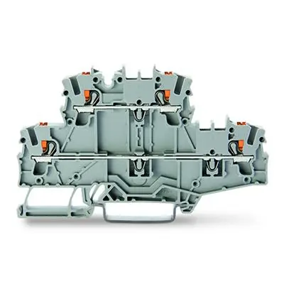 Produktfoto 1 von WAGO TOPJOB S Doppelstock Reihenklemmen 2 Grau, 2.5mm², 600V Einsteck-Anschluss IECEx/ATEX/CSA