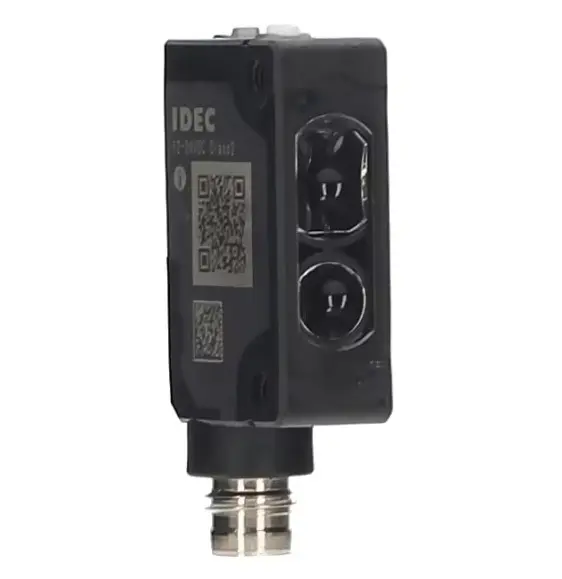 Produktfoto 1 von Idec Miniatur Optischer Sensor, Polarisiert retroreflektierend, Bereich 5 m, PNP Ausgang, Steckverbinder,