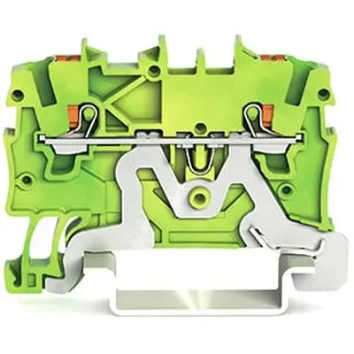 Produktfoto 1 von WAGO TOPJOB S Schutzleiterklemme 1 Grün, Gelb, 1.5mm² Einsteck-Anschluss IECEx/ATEX/CSA