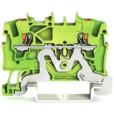 Produktfoto 1 von WAGO TOPJOB S Schutzleiterklemme 1 Grün, Gelb, 1.5 mm² Einsteck-Anschluss IECEx/ATEX/CSA