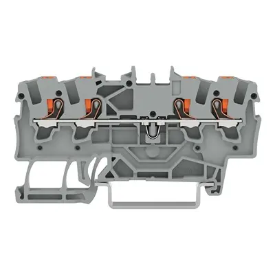 Produktfoto 1 von WAGO TOPJOB S Anschlussklemmenblock DIN-Schiene 1 Grau, 1.5 mm², 600 V Einsteck-Anschluss IECEx/ATEX/CSA