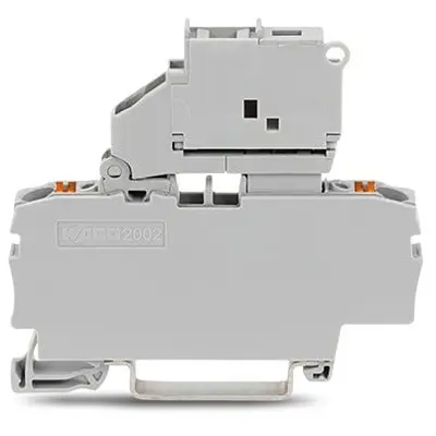Produktfoto 1 von WAGO TOPJOB S Abgesicherter Anschlussklemmenblock 1 Grau, 2.5 mm², 250 V Einsteck-Anschluss Abgesichert IECEx/ATEX/CSA