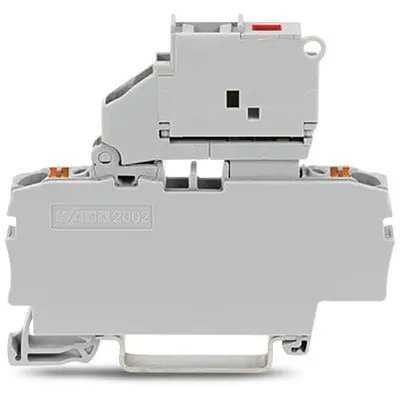 Produktfoto 1 von WAGO TOPJOB S Abgesicherter Anschlussklemmenblock 1 Grau, 2.5 mm², 65 V Einsteck-Anschluss Abgesichert IECEx/ATEX/CSA