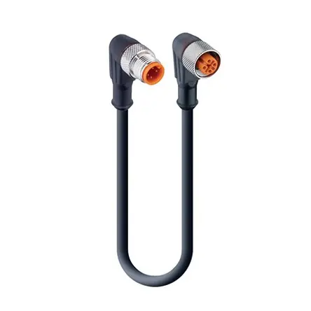 Produktfoto 1 von Lumberg RSWT, 4-polig Sensor-Betätigungselementkabel, M12, Rechtwinklig Stecker 4 / M12 Buchse, Länge 10 m