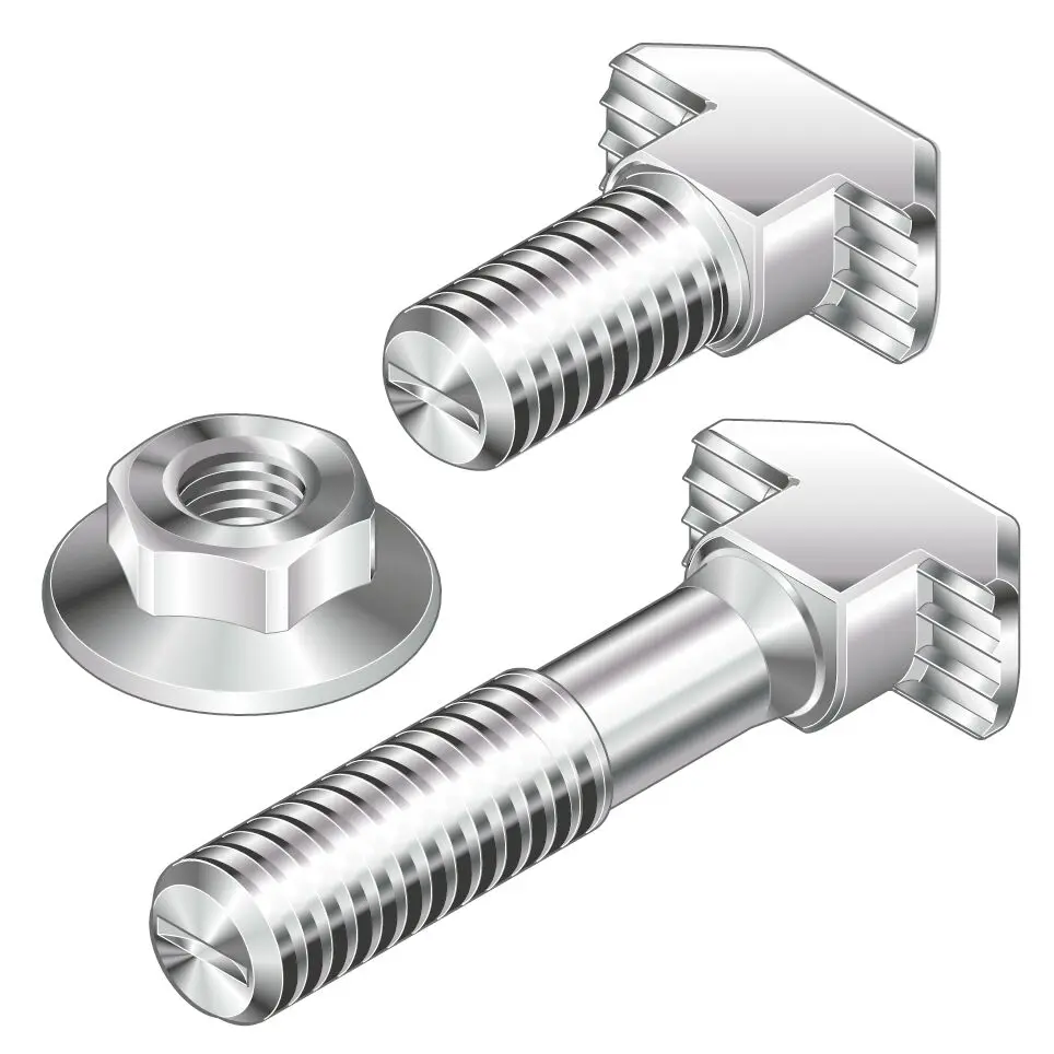 Produktfoto 1 von Bosch Rexroth 3842 Verbindungskomponente, Hammerschrauben, Befestigungs- und Verbindungselement für 10 mm, 8 mm, L. 54