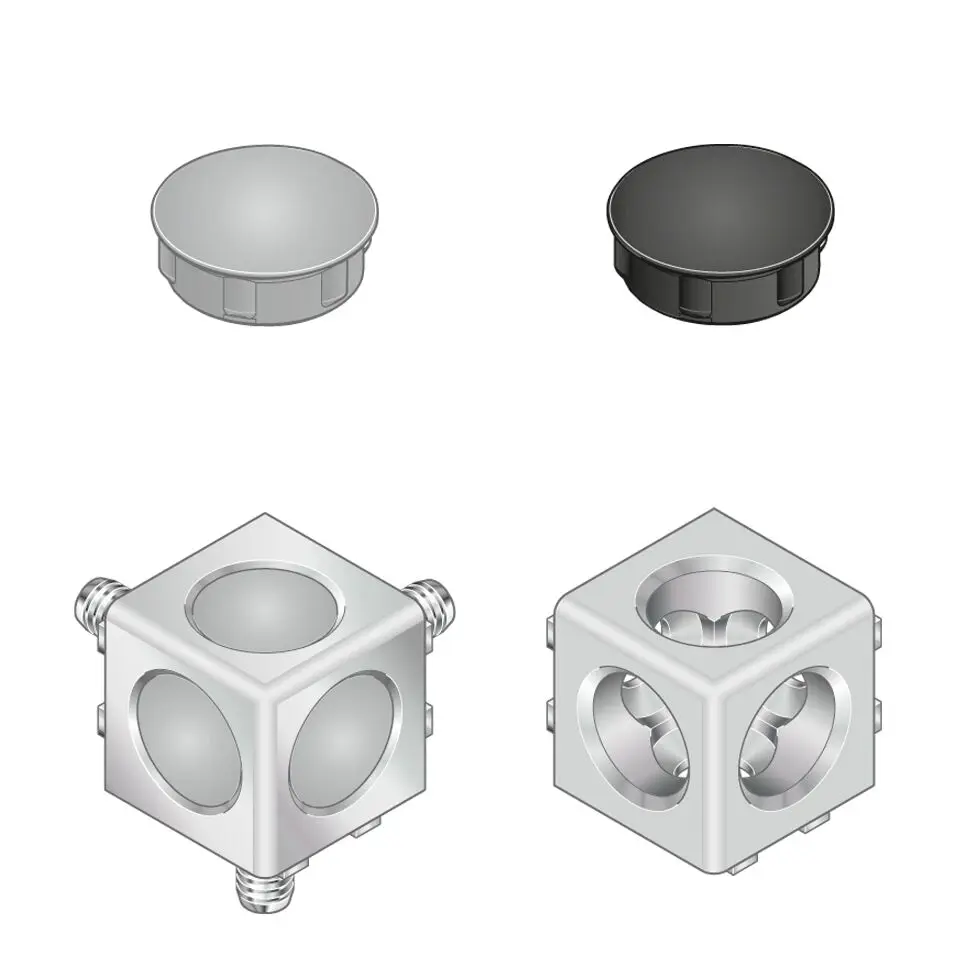 Produktfoto 1 von Bosch Rexroth 3842 Verbindungskomponente, Eckverbinder, Befestigungs- und Anschlusselement für 6 mm, L. 20 mm passend