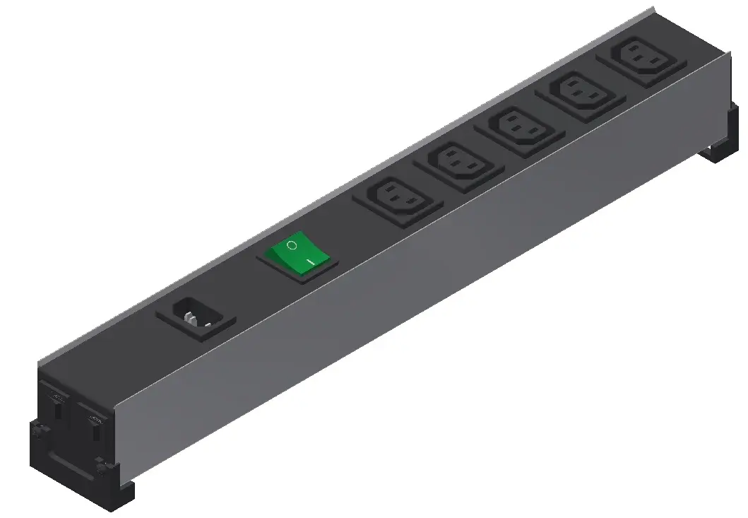 Produktfoto 1 von Hammond 1581 DP IEC C13 Steckdoseneinheit Überspannungsschutz, 4-fach 10A IEC C14, 240 V ac