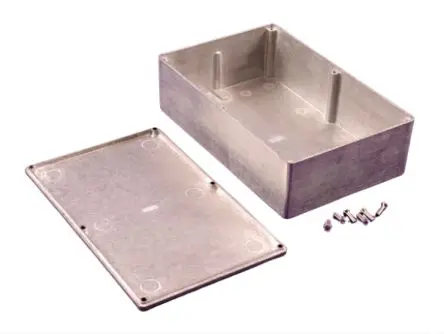 Produktfoto 1 von Hammond 1590K4; Aluminiumgehäuse; Aluminium; Klar IP54 Breite 119.9 mm Höhe 56.1 mm Länge 188 mm