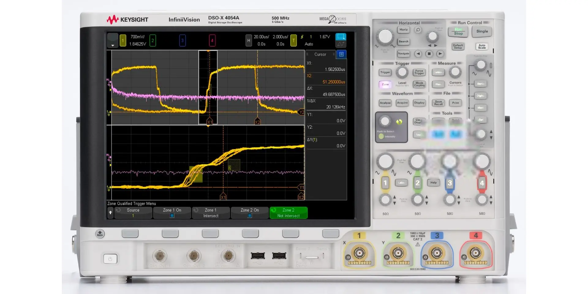 Produktfoto 1 von Keysight 4000G DSOX4054G Speicher Tisch Oszilloskop 4-Kanal Analog 500MHz