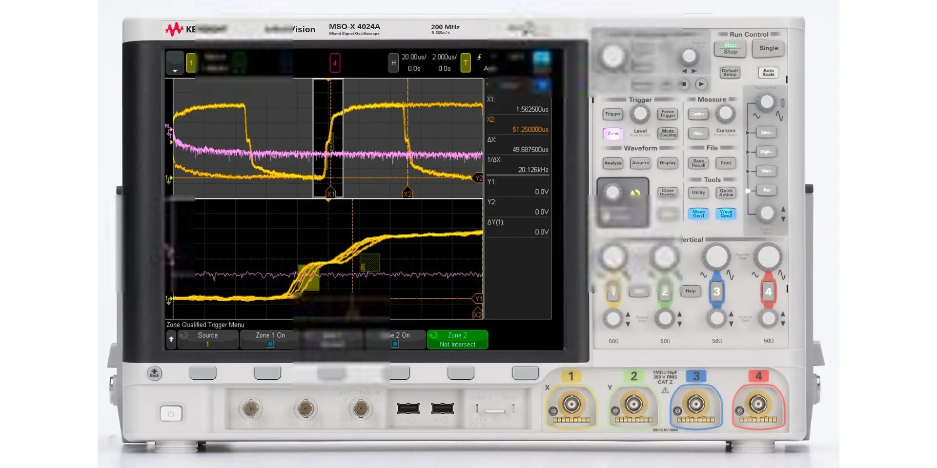 Produktfoto 1 von Keysight 4000G MSOX4024G Mixed-Signal Tisch Oszilloskop 4-Kanal Analog / 16 Digital Analog, Digital 200MHz