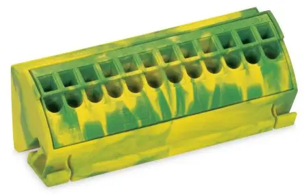 Produktfoto 1 von WAGO 812 Kupfer Nylon 6.6 Anschlussklemmenblock Gelb, Grün 12-polig Zugfederklemme 12AWG, 20 AWG
