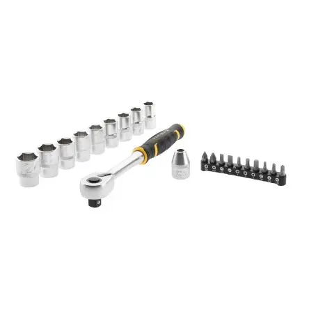 Produktfoto 1 von Stanley Bit-Steckschlüssel-Set 1/2 in Sechskant Metrisch 1/2 in 21-teilig