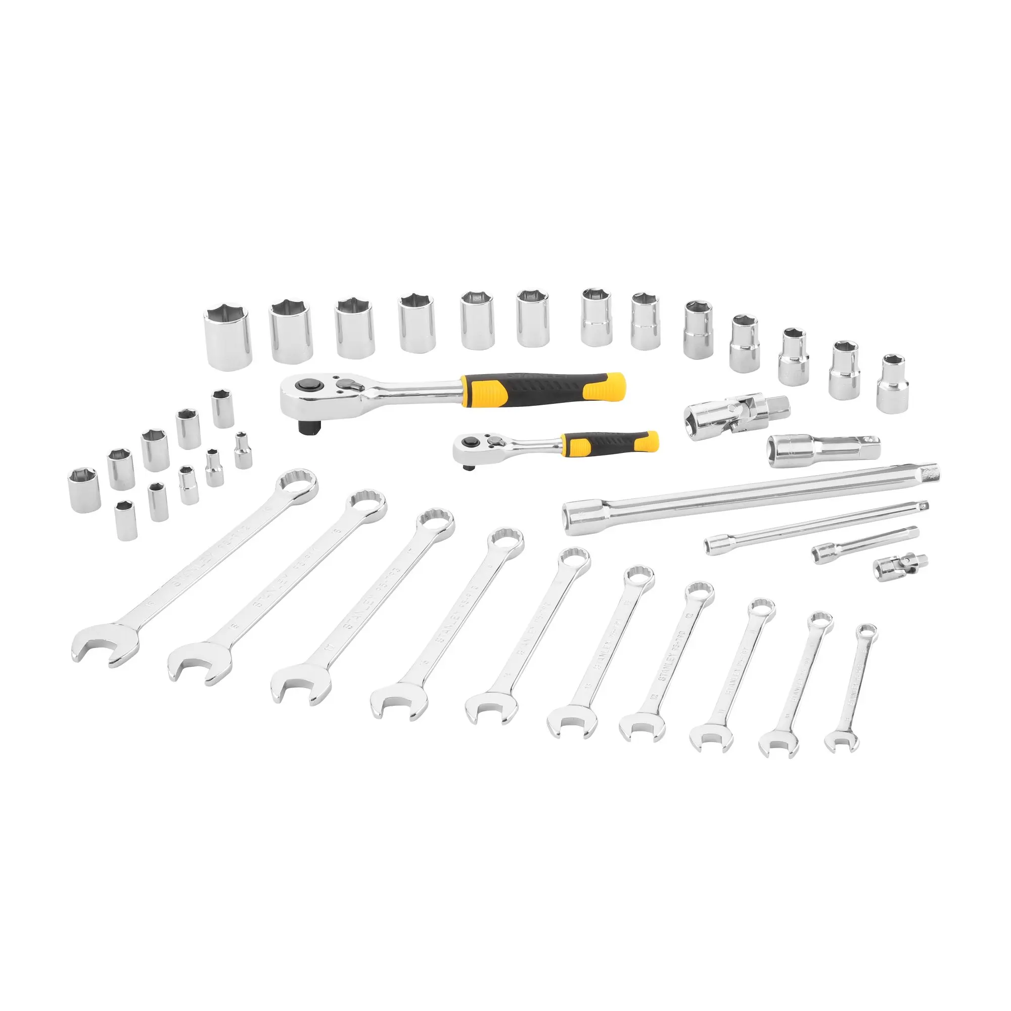 Produktfoto 1 von Stanley Ratschenschlüsselsatz Ring-Maulschlüssel Chrom, 41-teilig 14, 13, 11, 8, 10, 16, 17, 19 mm, 12, 18