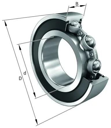 FAG 1-reihig Rillenkugellager, Innen-Ø 50 mm / Außen-Ø 80 mm Außen-ø , Breite 16 mm 80 mm