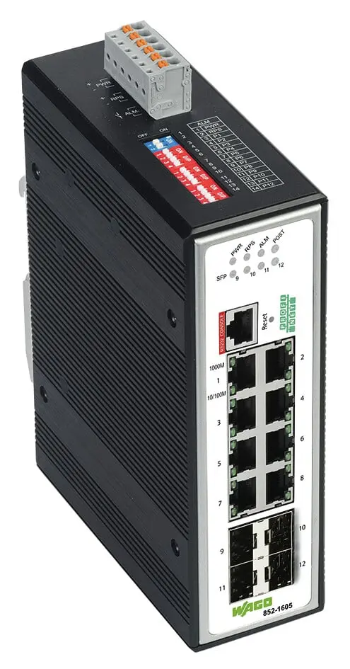 Produktfoto 1 von WAGO Industrial-Ethernet-Switch 8-Port Managed RJ-45