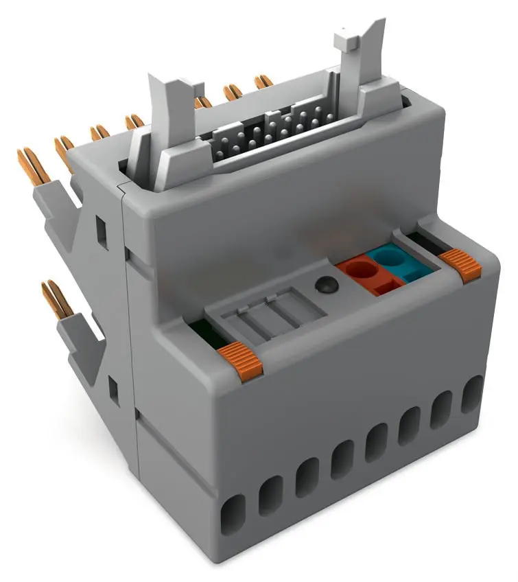 Produktfoto 1 von WAGO 857 Schnittstellenmodul DIN 41651, Stecker, 14-polig, 24 V 3A