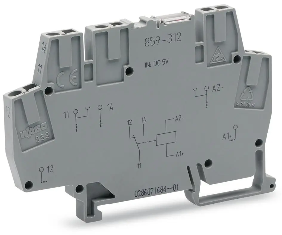WAGO 859 Relaismodul 24V dc, 1-poliger Wechsler DIN-Schienen
