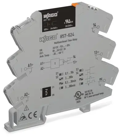 Produktfoto 1 von WAGO 857 DIN-Hutschiene Halbleiterausgang 24 V ac/dc / 2 A