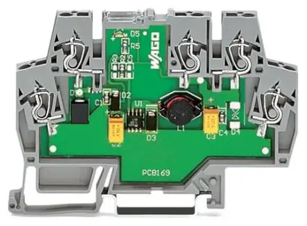 Produktfoto 1 von WAGO 859 DC/DC Konverter, 5V dc OUT 500 mA DIN-Hutschiene 24V dc 24 V dc 0 °C 40 °C