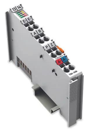 Produktfoto 1 von WAGO Gleichstrommotorsteuerung, 2-phasig, 24V dc, Positionierung-Steuerung / 5A, L: 100mm B: 12 mm T: 67.8 mm