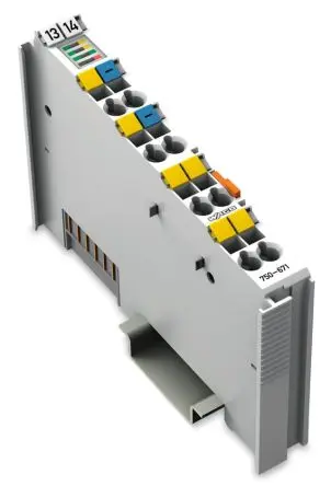 Produktfoto 1 von WAGO Schrittmotorsteuerung, 2-phasig, 24V dc, Positionierung-Steuerung / 1.5A, L: 100 mm B: 12 mm T: 67.8 mm
