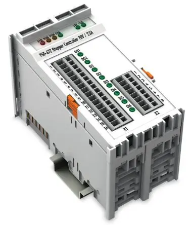 Produktfoto 1 von WAGO Schrittmotorsteuerung, 2-phasig, 70V dc, Positionierung-Steuerung / 7.5A, L: 100 mm B: 48 mm T: 69.8 mm