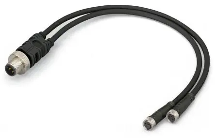 Produktfoto 1 von WAGO 756, 4-polig Steuerleitung, M12, Gerade Buchse 4 / M12, Gerade Stecker, Länge 1 m
