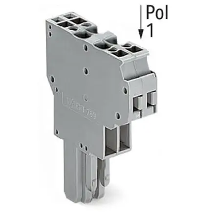 WAGO 769 Leiterplattenbuchse Gerade Leiterplattenmontage 2-polig, Raster 5 mm Zugfederklemme