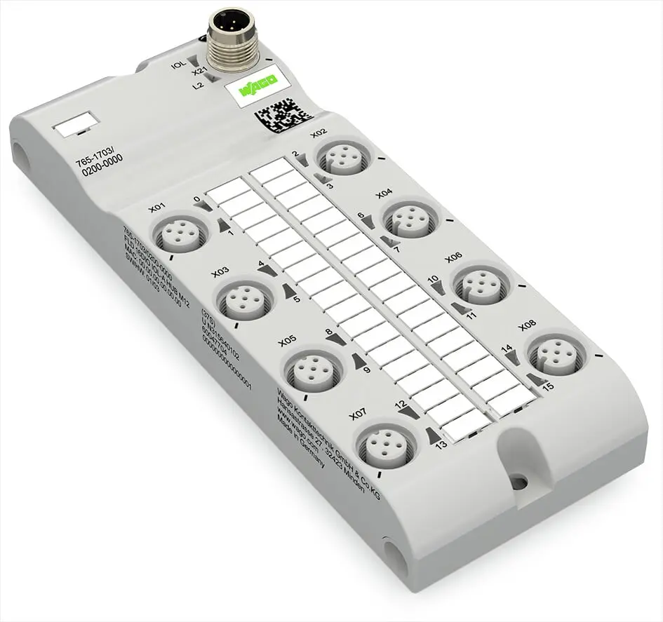 Produktfoto 1 von WAGO 765 Digitales E/A-Modul für SPS 16 x Digital Eingang  Digital Ausgang 24 V DC