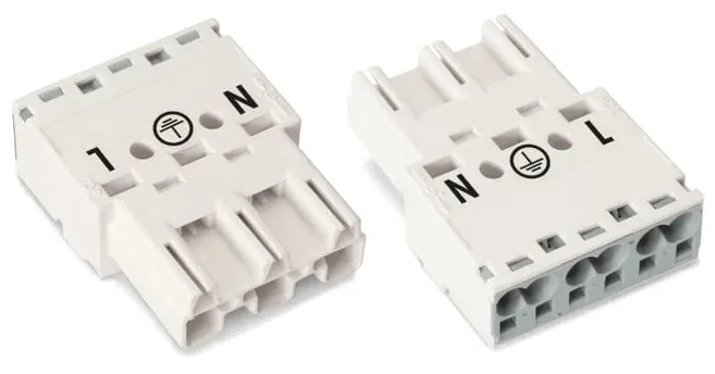 Produktfoto 1 von WAGO 770 Beleuchtungssteckverbinder, Kabel Stecker, Stecker, Zugfederklemme, Kontakte: 3 IP20, Anz.Ausl. 2, Weiß, 20 to