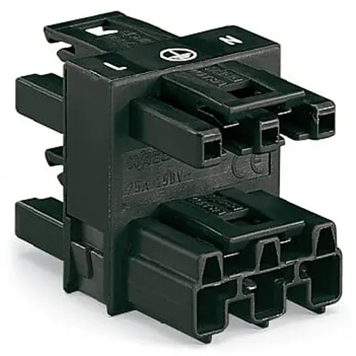 Produktfoto 1 von WAGO 770 Beleuchtungssteckverbinder, Kabel, Verteilersteckverbinder, Zugfederklemme 25A, Kontakte: 3 IP20, Anz.Ausl. 3,
