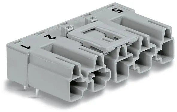 Produktfoto 1 von WAGO 770 Leiterplatten-Stiftleiste gewinkelt, 5-polig / 1-reihig, Raster 10mm, Ummantelt