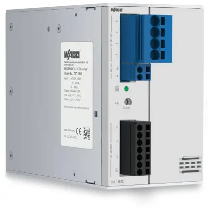 Produktfoto 1 von WAGO 787 DIN-Schienen Netzteil Schaltnetzteile 575V ac AC / 20 A 24V dc DC 480 W