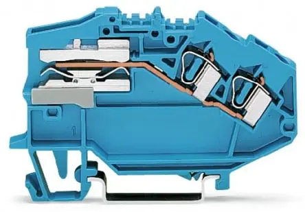 Produktfoto 1 von WAGO 781 Klemmlieste abtrennen 1 Blau, 4mm² Zugfederklemme CSA