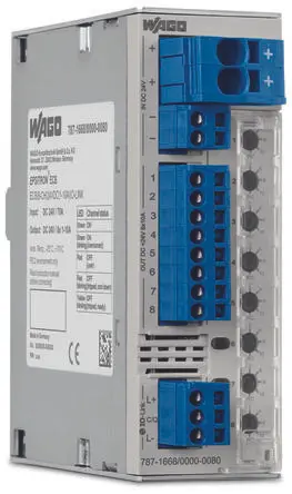 Produktfoto 1 von WAGO 787 Elektronischer Schutzschalter 8, 10A DIN-Hutschiene 15 A L. 127 mm x 42mm