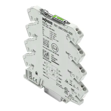 Produktfoto 1 von WAGO 787 Elektronischer Schutzschalter 1, 0.5A DIN-Hutschiene 15 A L. 97.8 mm x 6mm