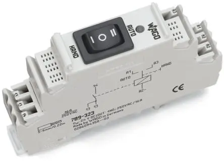 Produktfoto 1 von WAGO 789 Relaismodul 24V dc DIN-Hutschiene 19mA