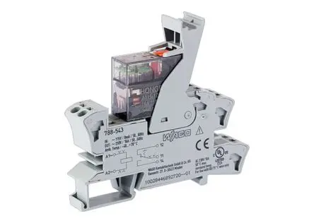 Produktfoto 1 von WAGO 788 Relaismodul 115V ac, 1-poliger Umschalter DIN-Hutschiene 7mA