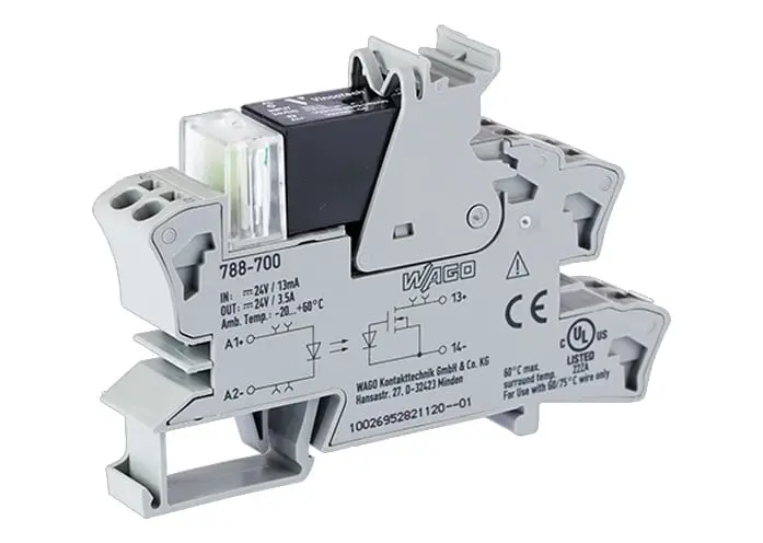 Produktfoto 1 von WAGO 857 DIN-Schienen Halbleiterrelais 24 V AC/DC / 3,5 A
