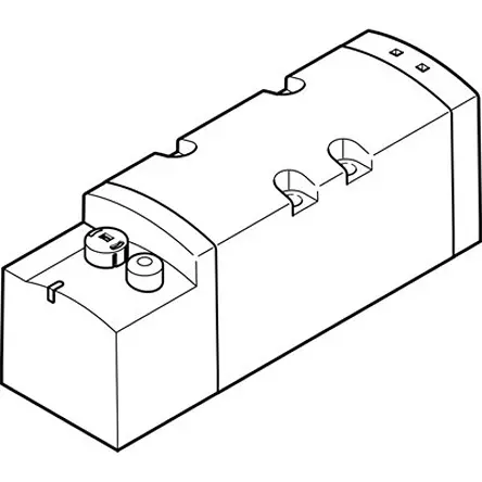 Produktfoto 1 von Festo VSVA 8034972 Magnetventil 5/2 Way, Monostable G1/2, Elektrisch-betätigt 24V dc