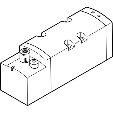 Produktfoto 1 von Festo VSVA 8034957 Magnetventil 5/2 Way, Monostable G1/2, Elektrisch-betätigt 24V dc