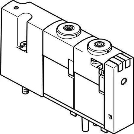 Produktfoto 1 von Festo VOVC 565450 Magnetventil 2x3/2, Closed, Monostable, Elektrisch-betätigt 24V dc